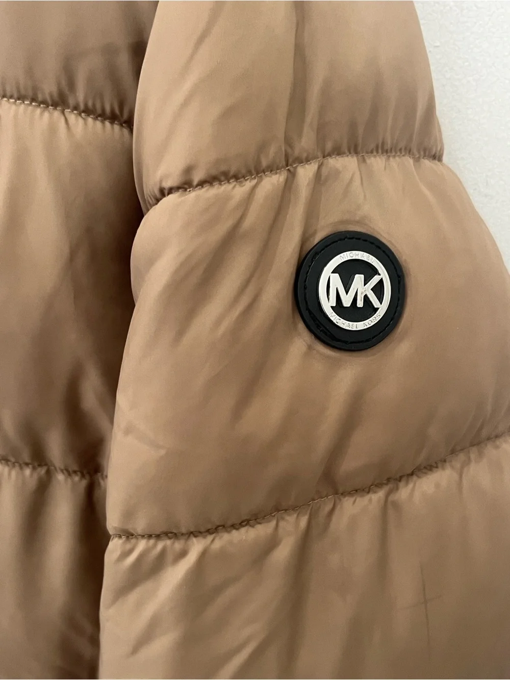 Michael Kors Faux Shearling Puffer Jacket with Sherpa Trim Sz XL